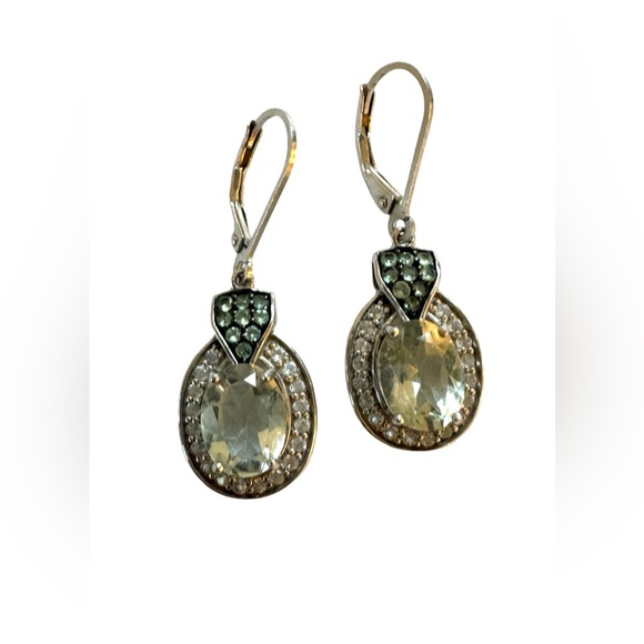 Gorgeous pair of lever back gemstone earrings - Picture 2 of 7
